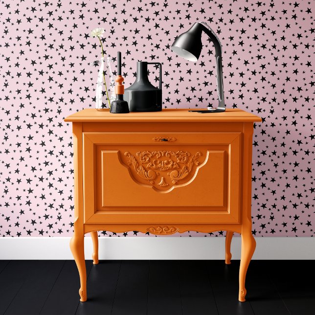 Roze en zwarte sterren Halloween Behang (Creator heeft geüpload)