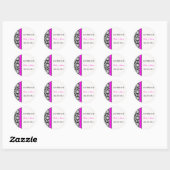 Roze en zwarte Stickers voor het huwelijk (Vel)