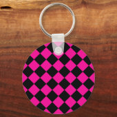 Roze en zwarte stijl sleutelhanger (Voorkant)