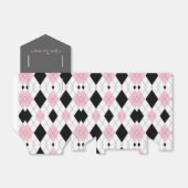 Roze en zwarte stijlpagina - Aangepaste favoriete  Bedankdoosjes (Uitgevouwen)