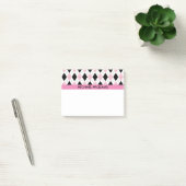 Roze en zwarte stijlpatroon met roze strepen post-it® notes (Kantoor)