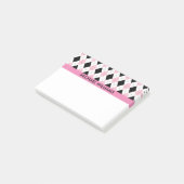 Roze en zwarte stijlpatroon met roze strepen post-it® notes (Schuin)