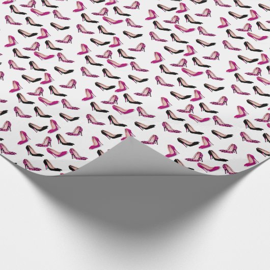 Roze en zwarte Stiletto-papier op hoge hoogte voor Cadeaupapier (Hoek)