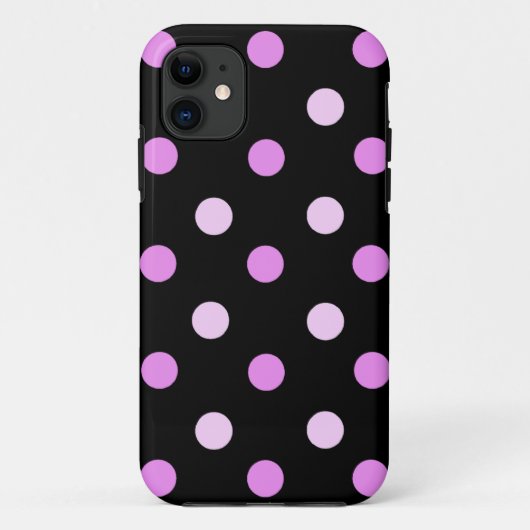 Roze en Zwarte Stip iPhone 5 Hoesje (Achterkant)