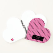 Roze en zwarte stippen hart notitieboek (Binnen)