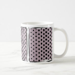 Roze en zwarte Stippen Modern Pattern Koffiemok