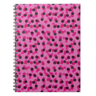 roze en zwarte stippen notitieboek