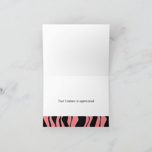 Roze en zwarte streep bedankt (Binnen)