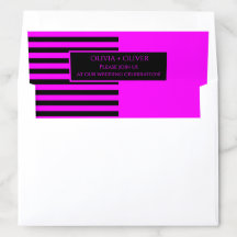 Roze en zwarte streep - enveloppen Liner