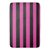 Roze en zwarte strepen  badmat (Voorkant Verticaal)