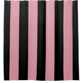 Roze en zwarte strepen douchegordijn
