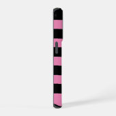 Roze en zwarte strepen iPhone hoesje (Rechterkant)