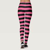 Roze en zwarte strepen leggings (Achterkant)
