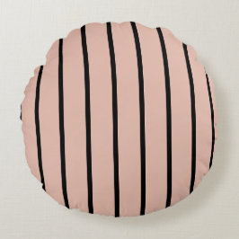 Roze en zwarte strepen rond kussen