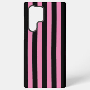 Roze en zwarte strepen samsung galaxy hoesje