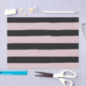 Roze en zwarte strepen Waterverf Tissuepapier (Craft)