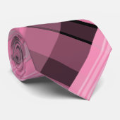 Roze en zwarte Stropdas (Opgerold)