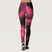 roze en zwarte Stropdas Leggings (Achterkant)
