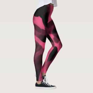 roze en zwarte Stropdas Leggings