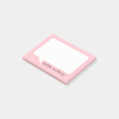 Roze en zwarte Talk Bubble Persoonlijke naam Post-it® Notes (Schuin)