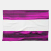 Roze en zwarte tapkeukenhanddoeken met Stripe Theedoek (Horizontaal)