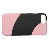 Roze en zwarte Trendy Case-Mate iPhone Case (Achterkant (Horizontaal))