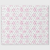 Roze en zwarte Valentijn Cadeaupapier (Vlak)