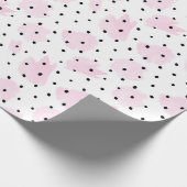 Roze en zwarte Valentijn Cadeaupapier (Hoek)