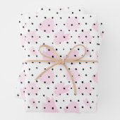 Roze en zwarte Valentijn Inpakpapier Vel (In situ)