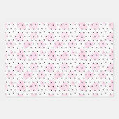 Roze en zwarte Valentijn Inpakpapier Vel (Voorkant)