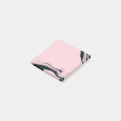 Roze en zwarte verf post-it® notes (Schuin)