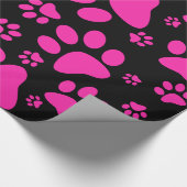 Roze en zwarte verfdrukken cadeaupapier (Hoek)