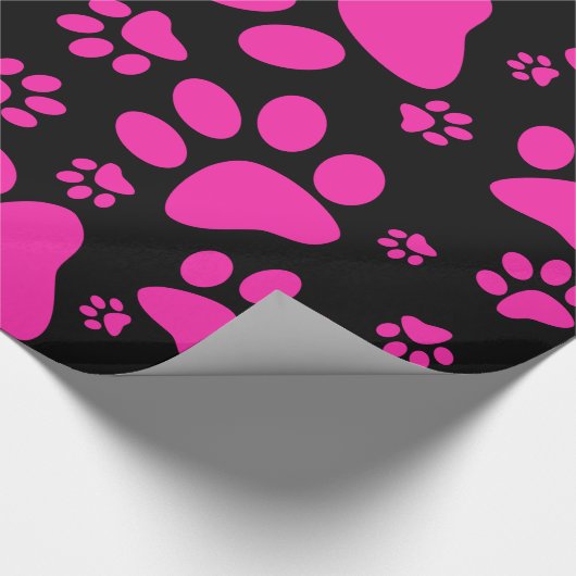 Roze en zwarte verfdrukken cadeaupapier (Hoek)