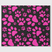 Roze en zwarte verfdrukken cadeaupapier (Vlak)
