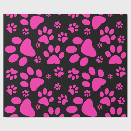 Roze en zwarte verfdrukken cadeaupapier (Vlak)
