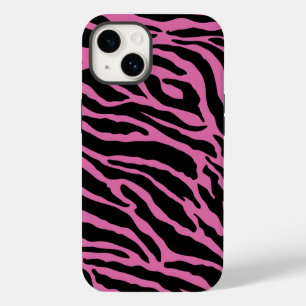 Roze en zwarte vingerafdrukstrepen Case-Mate iPhone 14 hoesje