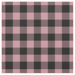 Roze en zwarte vintage geruite gingham stof