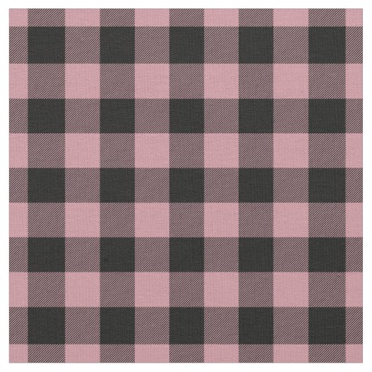 Roze en zwarte vintage geruite gingham stof (Close Up)