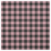 Roze en zwarte vintage geruite gingham stof (Swatch)