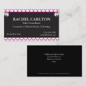 Roze en zwarte Visitekaartjes (Voorkant / Achterkant)