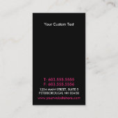 Roze en zwarte Visitekaartjes (Achterkant)