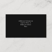 Roze en zwarte Visitekaartjes (Achterkant)