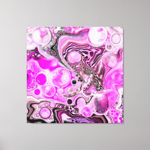 Roze en zwarte vlecht canvas afdruk