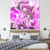 Roze en zwarte vlecht canvas afdruk (Insitu (Slaapkamer))