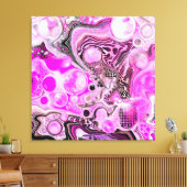 Roze en zwarte vlecht canvas afdruk (Insitu (Woonkamer))