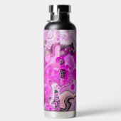 Roze en zwarte vlecht waterfles (Rechts)