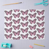 Roze en zwarte vlinderdeeg plakpapier tissuepapier (Craft)