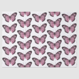 Roze en zwarte vlinderdeeg plakpapier tissuepapier