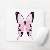 roze en zwarte vlindermousepad muismat (Met muis)