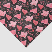 Roze en zwarte vlinders tissuepapier (Detail)